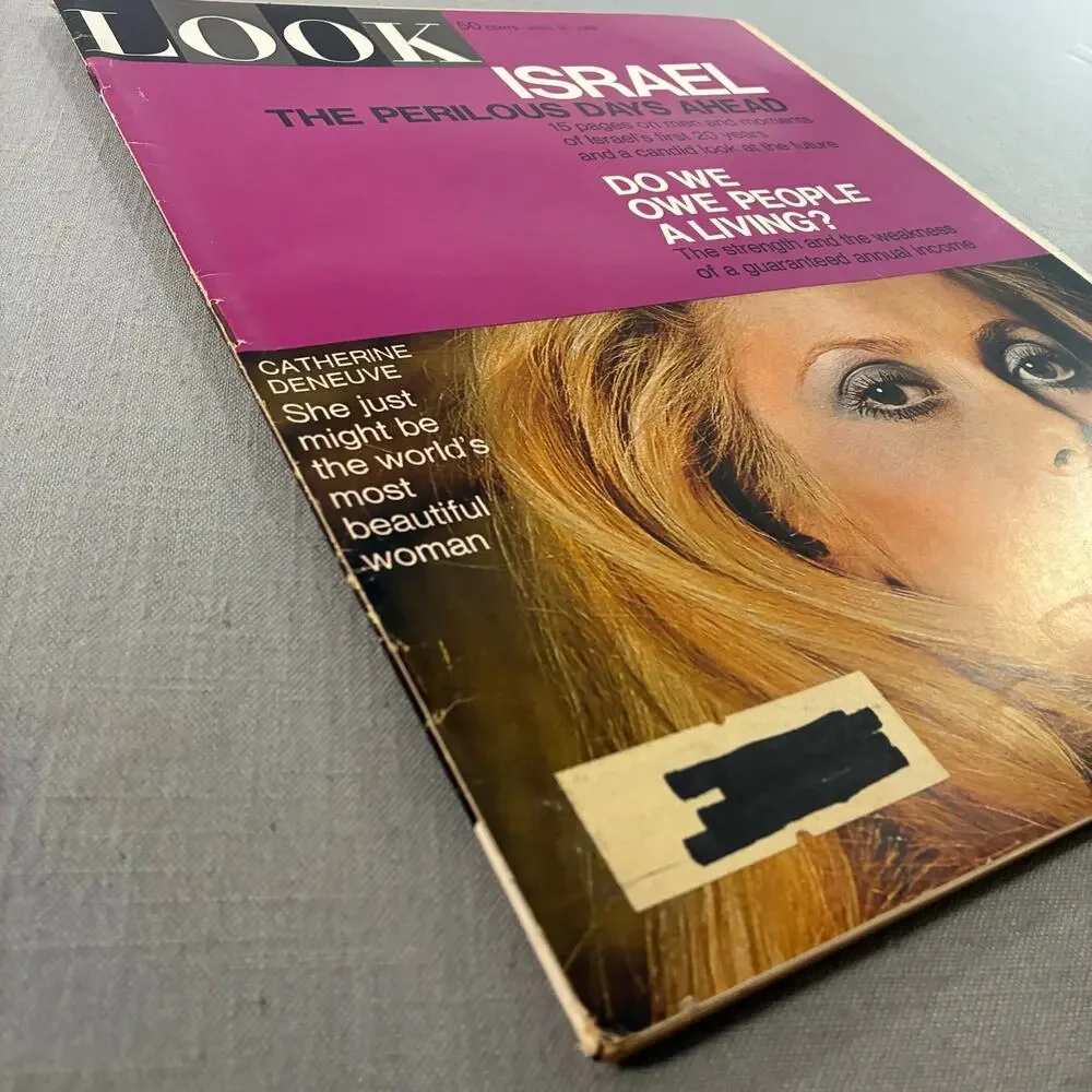 Vintage 1968 LOOK Magazine Catherine Deneuve Israel 20 Years Apr 30 See Descr